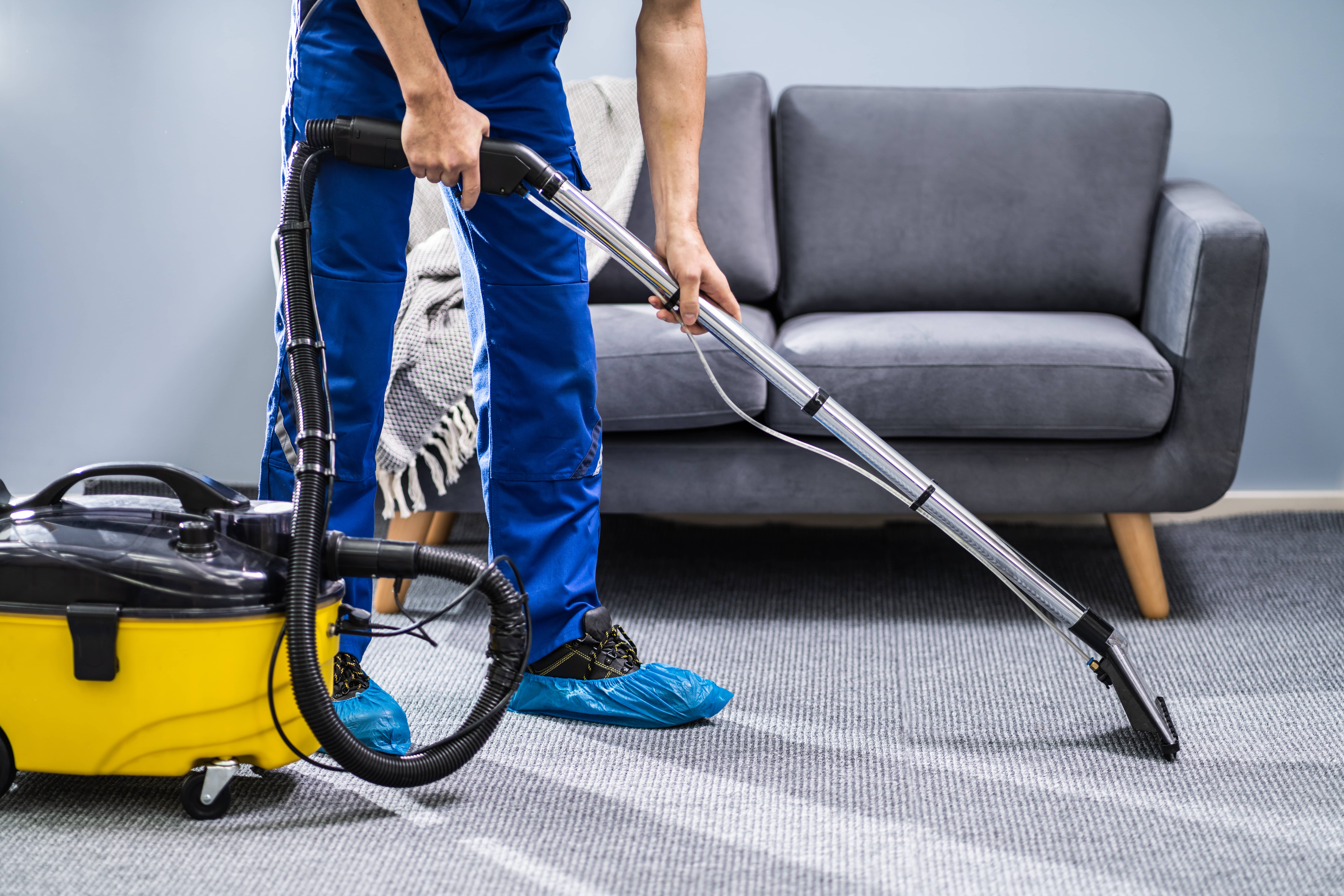 Illustrative image of carpet cleaning with extraction equipment